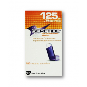 SERETIDE EVOHALER 125 / 25 MCG ( FLUTICASONE / SALMETEROL ) 120 METERED ACTUATIONS